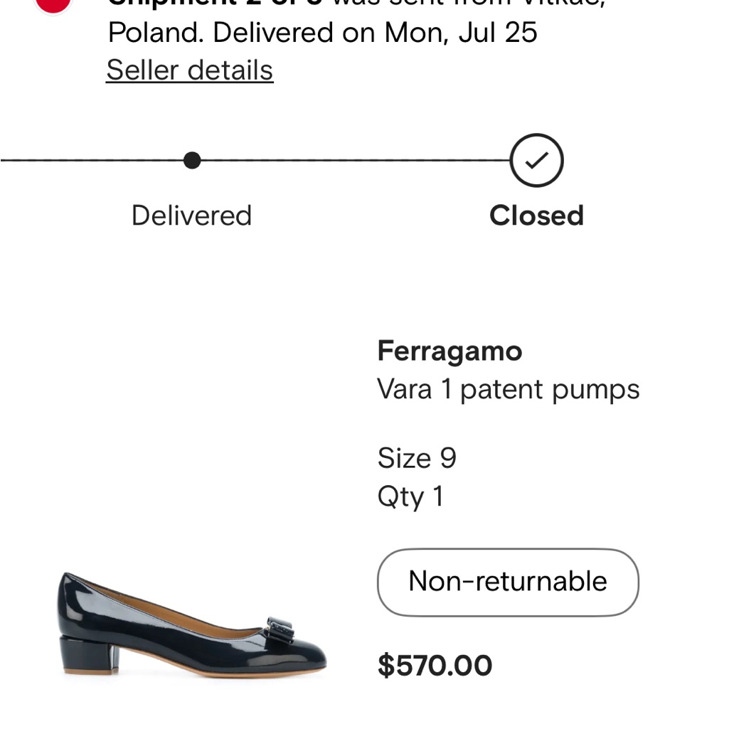 Salvatore Ferragamo Black Pate Low Heel Shoes
